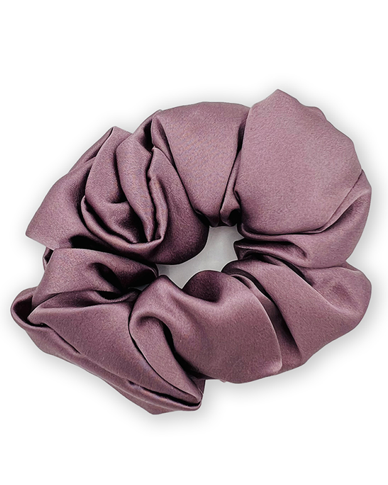Ruby Red Silk Scrunchy
